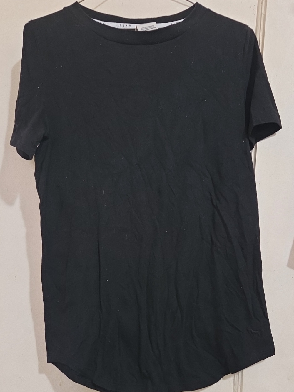 PINK Victoria's Secret Black Short Sleeve Crew Tee